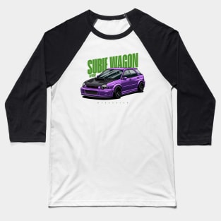 Subie Wagon (purple) Baseball T-Shirt